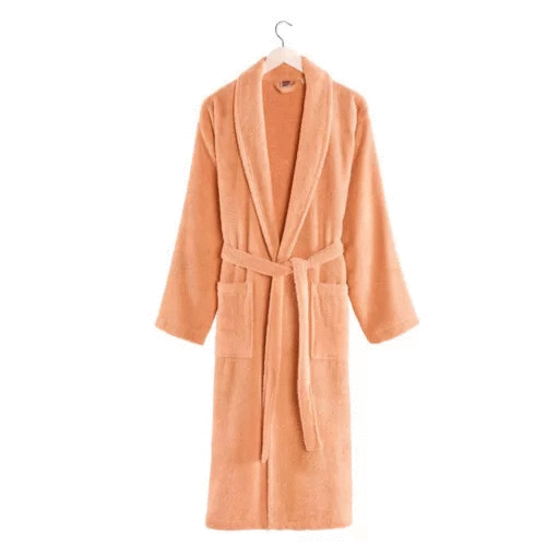 100% Cotton Bathrobe Unisex Orange