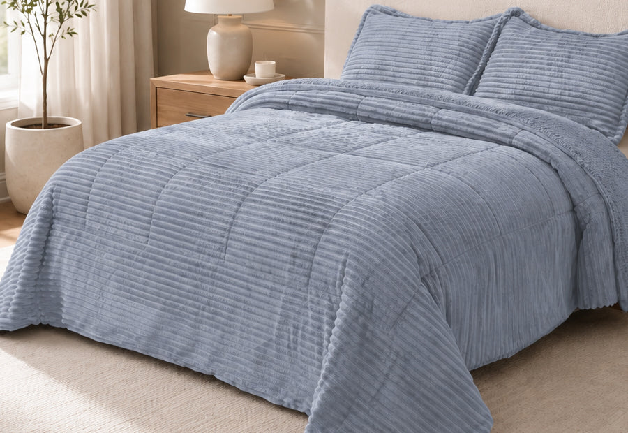 Edredón Conforter DN Sedalina/Sherpa Borreguito Alice color gris