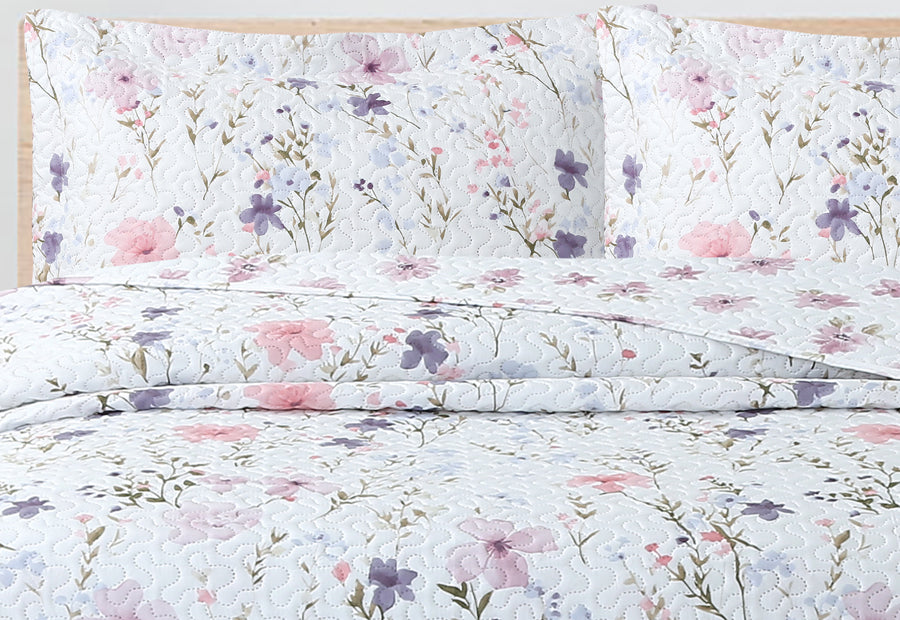 Colcha Bouti Termosellada Reversible DOLZ Estampada Amapola