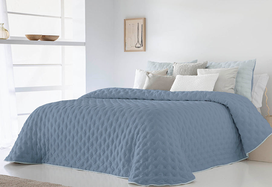 Edredón azul bicolor Conforter Reversible 250gr FUNDECO Anisa