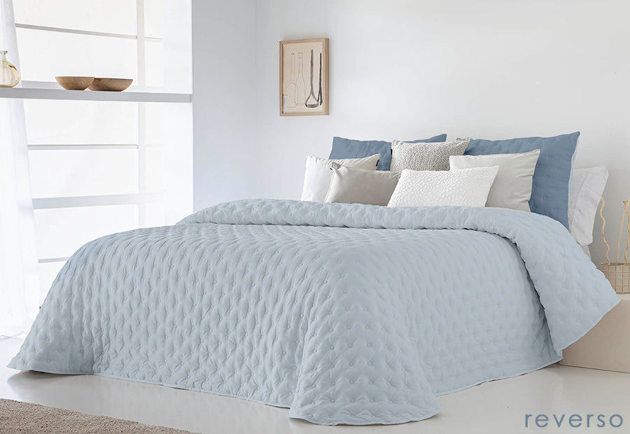Edredón azul bicolor Conforter Reversible 250gr FUNDECO Anisa
