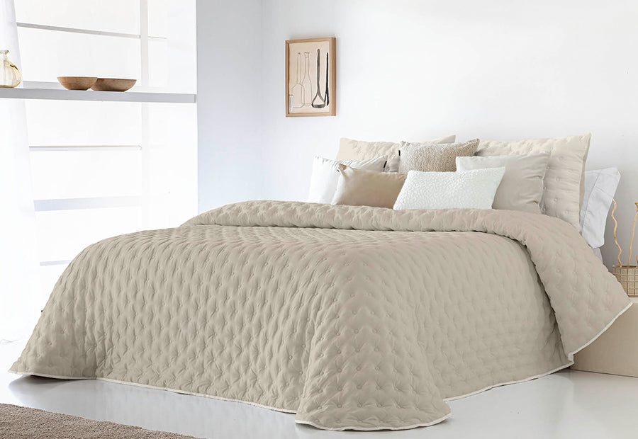 Edredón Conforter Bicolor Reversible 250gr FUNDECO Anisa color nude