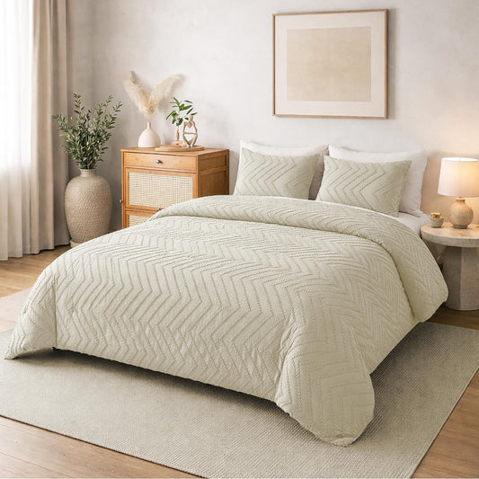 Colcha Beige Atenea de Victorio & Lucchino con tufting