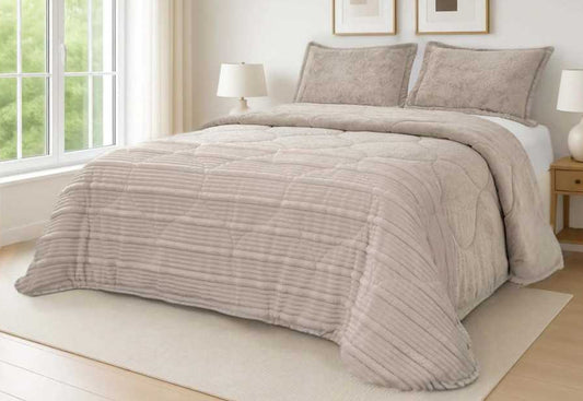 Edredón Conforter Sedalina+Sherpa CLARA VIDAL Berlioz beige 650 gr.