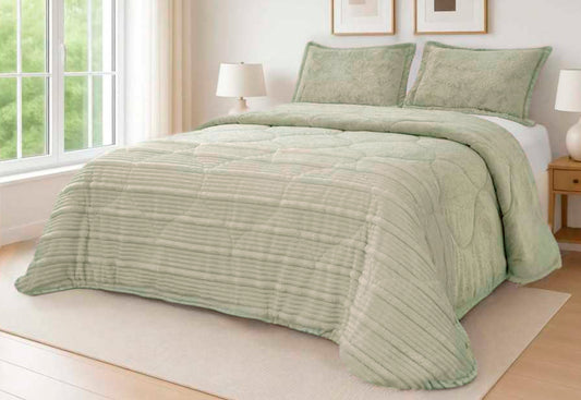 Edredón Conforter Sedalina+Sherpa CLARA VIDAL Berlioz verde 650 gr.