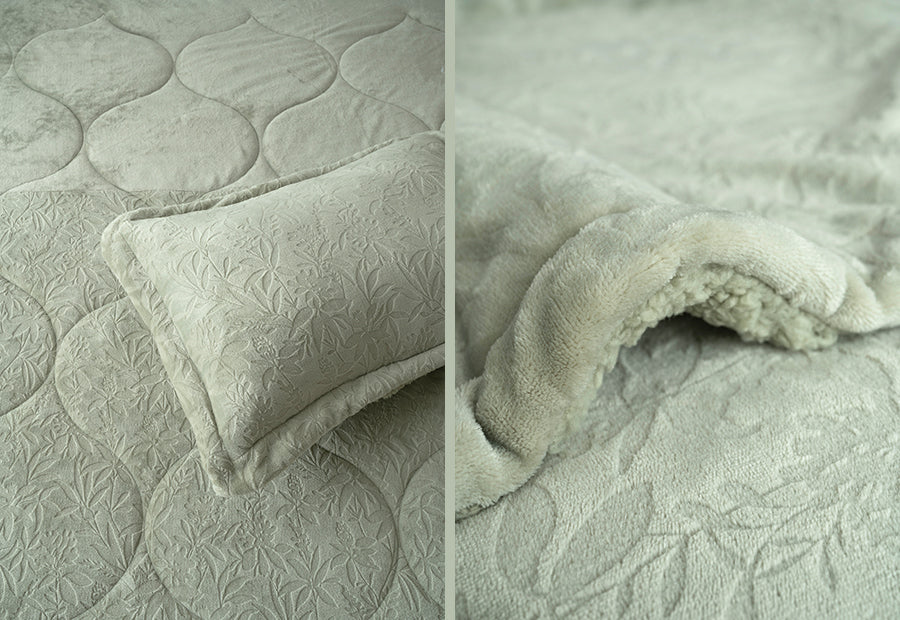 Edredón Conforter Sedalina+Sherpa CLARA VIDAL Berlioz verde 650 gr.