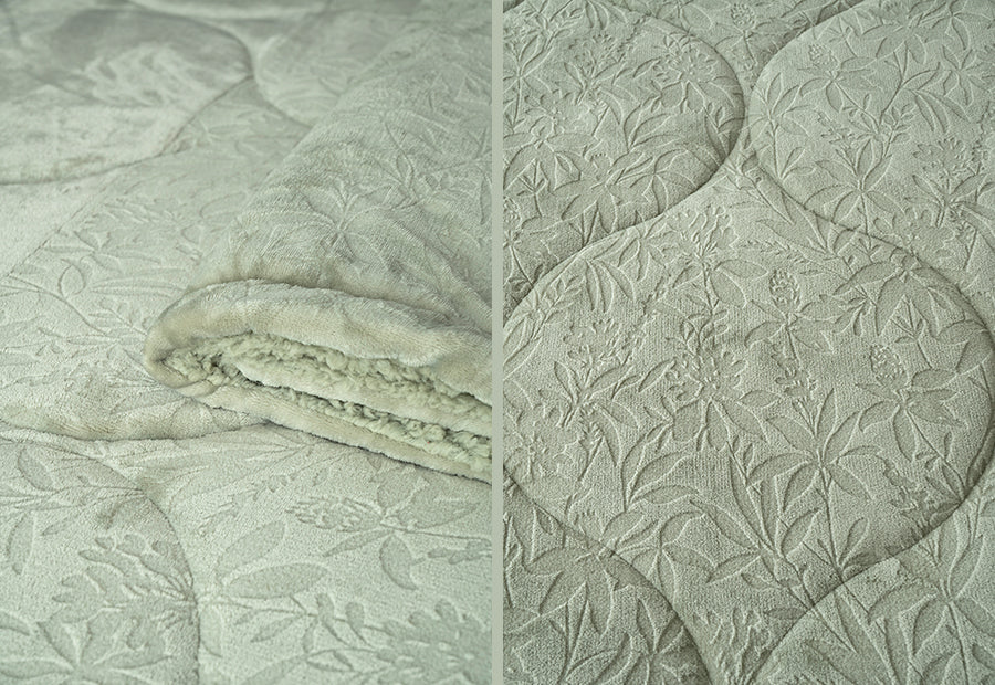 Edredón Conforter Sedalina+Sherpa CLARA VIDAL Berlioz verde 650 gr.