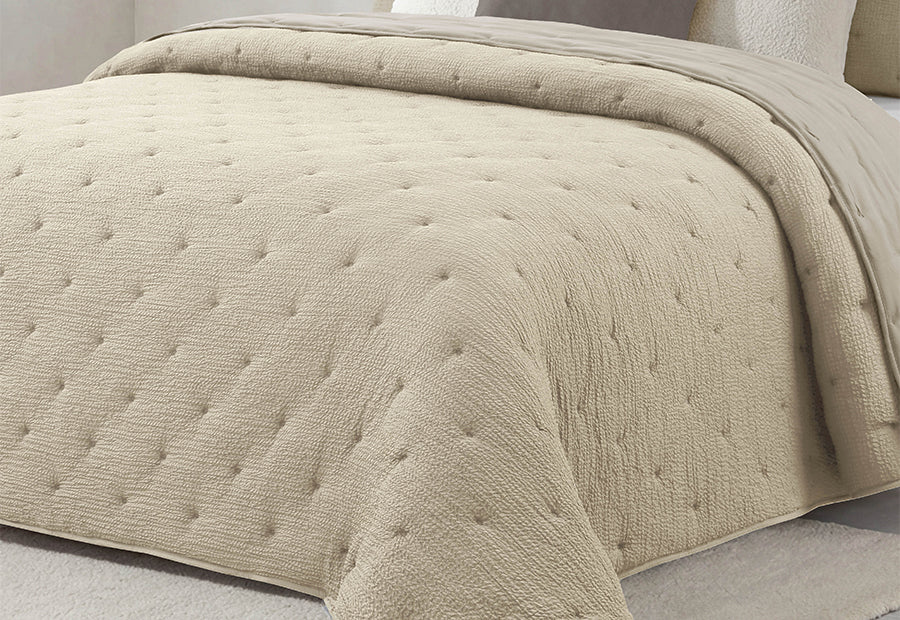 Edredón Conforter Bordado FUNDECO Britanie beige 250 gr