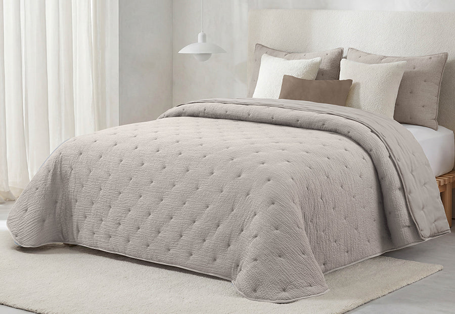 Edredón Conforter Bordado FUNDECO Britanie gris 250 gr