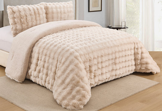 Edredón Conforter Rabbit Reverso Sherpa DN Burbujas color marfil 900 gramos