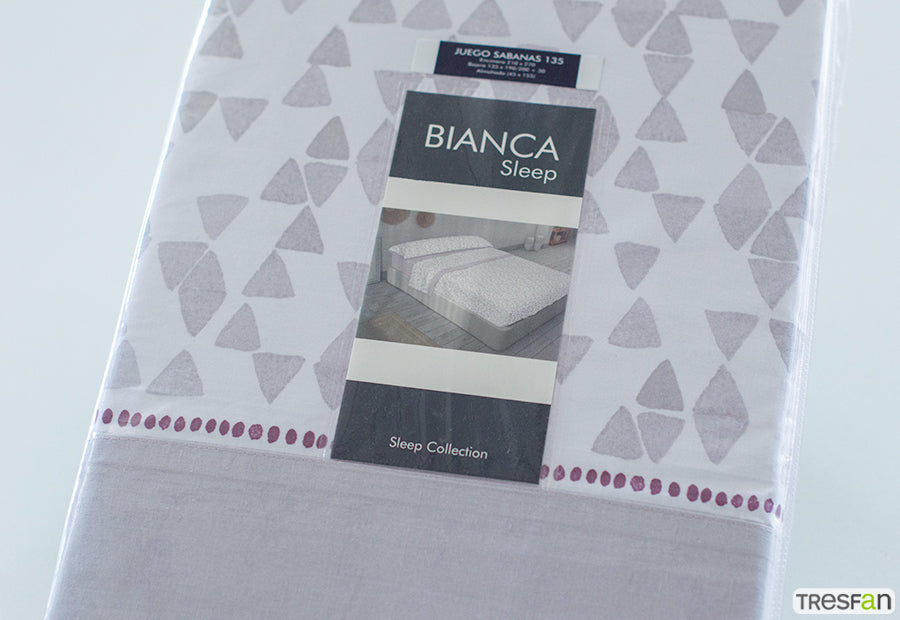 Juego de Sábana 30/27 Estampada BIANCA Candy amatista