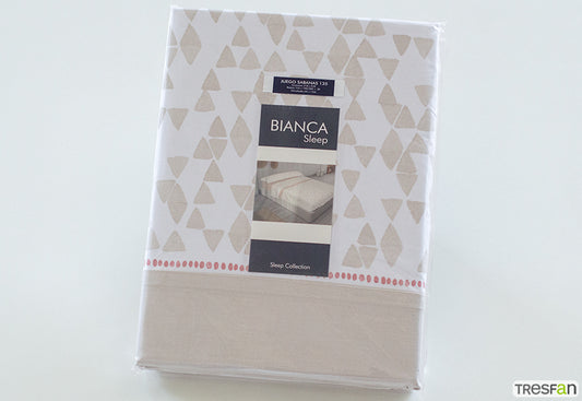 Juego de Sábana 30/27 Estampada BIANCA Candy beige