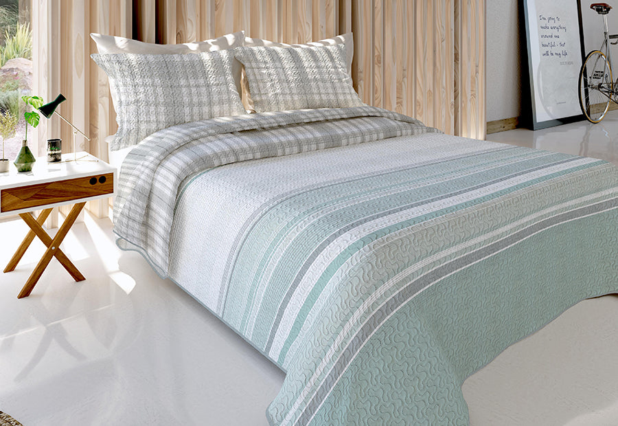 Colcha Bouti Termosellada BIANCA Estampada Reversible Corfu