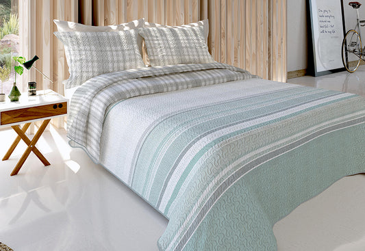 Colcha Bouti Termosellada BIANCA Estampada Reversible Corfu