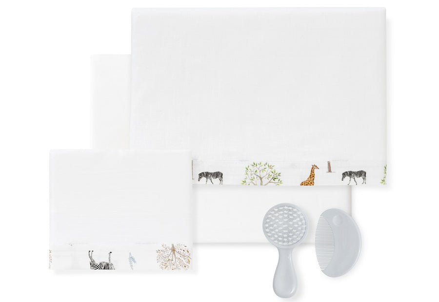 DON ALGODON Sábana Tela Algodón+Peine Serengueti D3197 Cuna