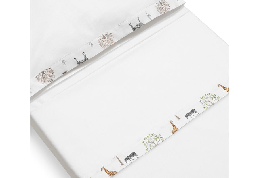 DON ALGODON Sábana Tela Algodón+Peine Serengueti D3197 Cuna