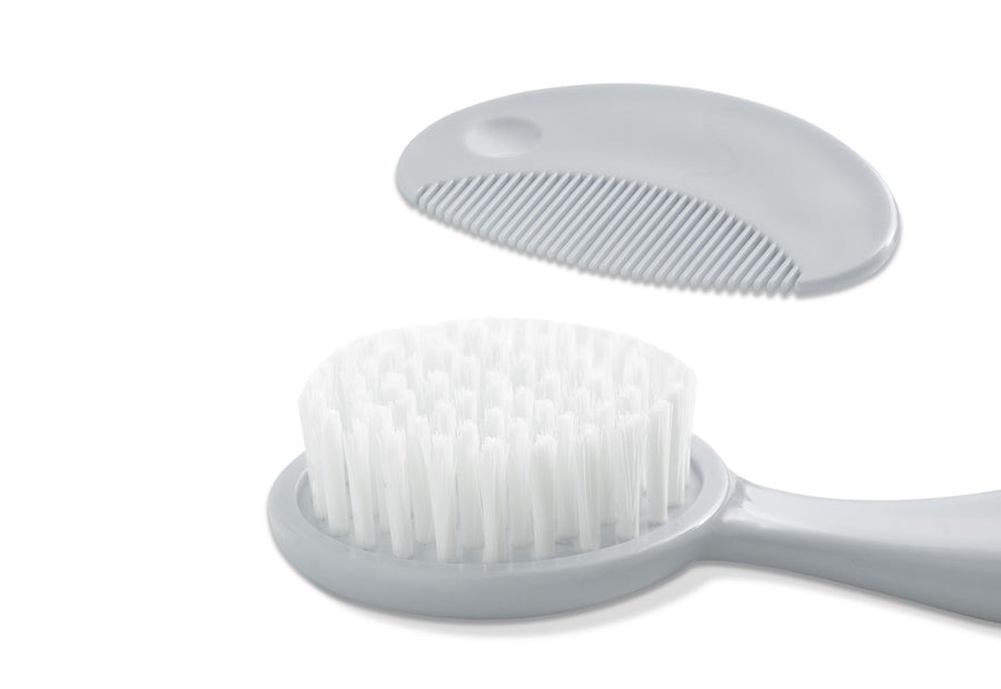 DON ALGODON Sábana Bordada+Aplique+Peines Viggo Blanco/Gris Cuna