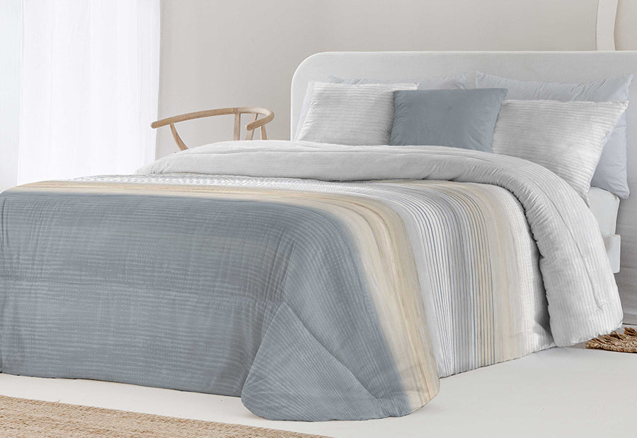 Edredón Comforter Reversible FUNDECO Estampado Dominic azul
