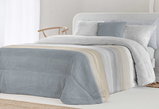 Edredón Comforter Reversible FUNDECO Estampado Dominic azul