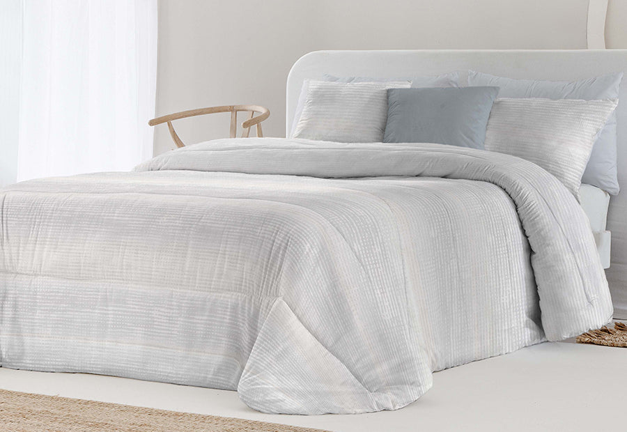 Edredón Comforter Reversible FUNDECO Estampado Dominic azul