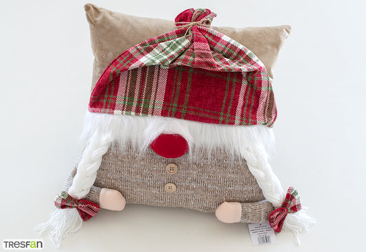 Funda Cojín 45x45 Navidad MC Formas Duende rojo