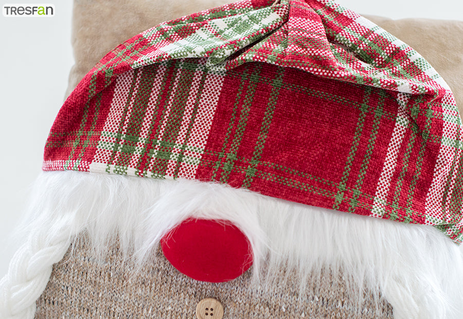 Funda Cojín 45x45 Navidad MC Formas Duende rojo