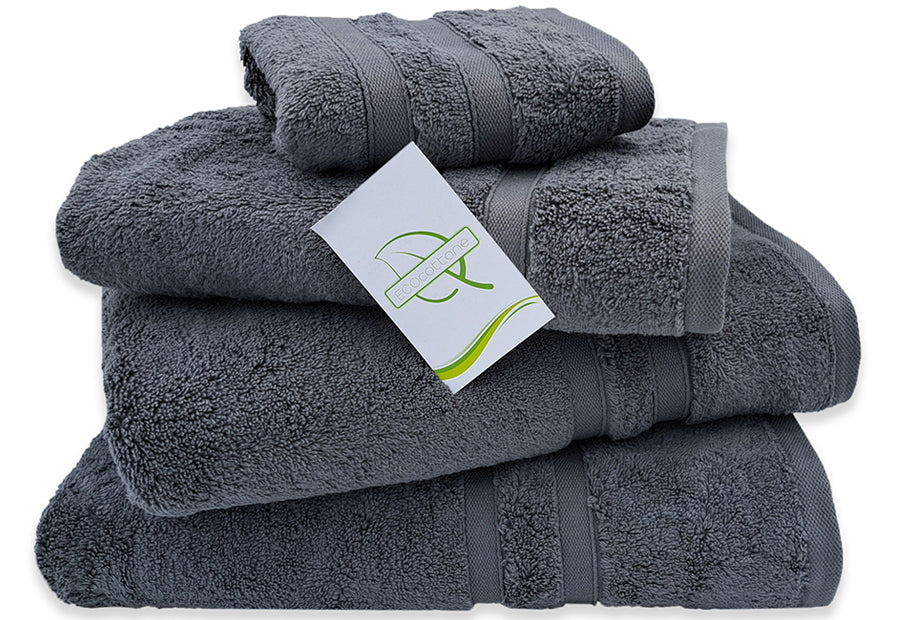 Toalla Baño Lisa ECOCOTTONE Algodón Puro 500gr Torsión Cero
