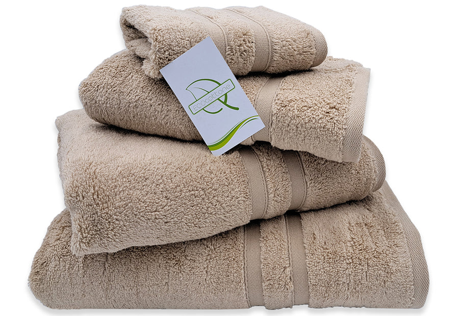 Toalla Baño Lisa ECOCOTTONE Algodón Puro 500gr Torsión Cero