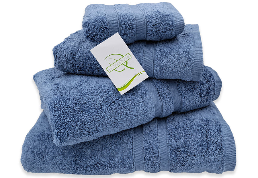 Toalla Baño Lisa ECOCOTTONE Algodón Puro 500gr Torsión Cero