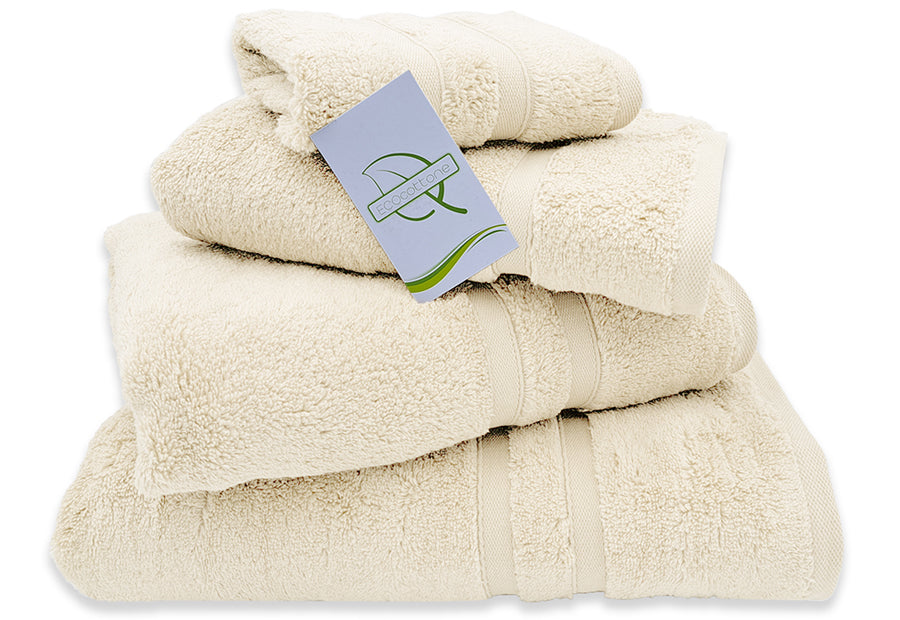 Toalla Baño Lisa ECOCOTTONE Algodón Puro 500gr Torsión Cero