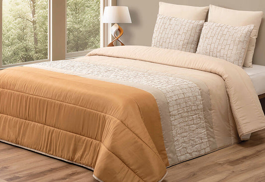 Edredón Comforter Jacquard + Cojines Llenos Milao