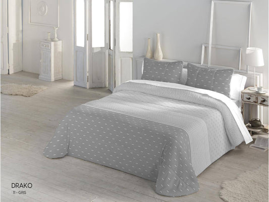 Edredón comforter sherpa Modelo DRAKO Catotex color gris