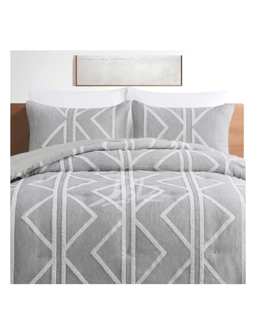 Edredón Jacquard  con borreguito modelo Belice de Dolz color gris