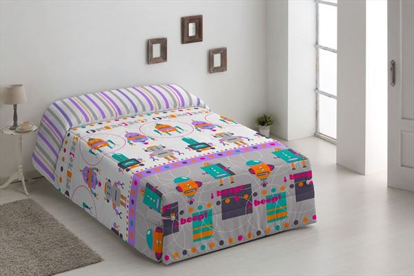 Edredón Conforter Robots gris