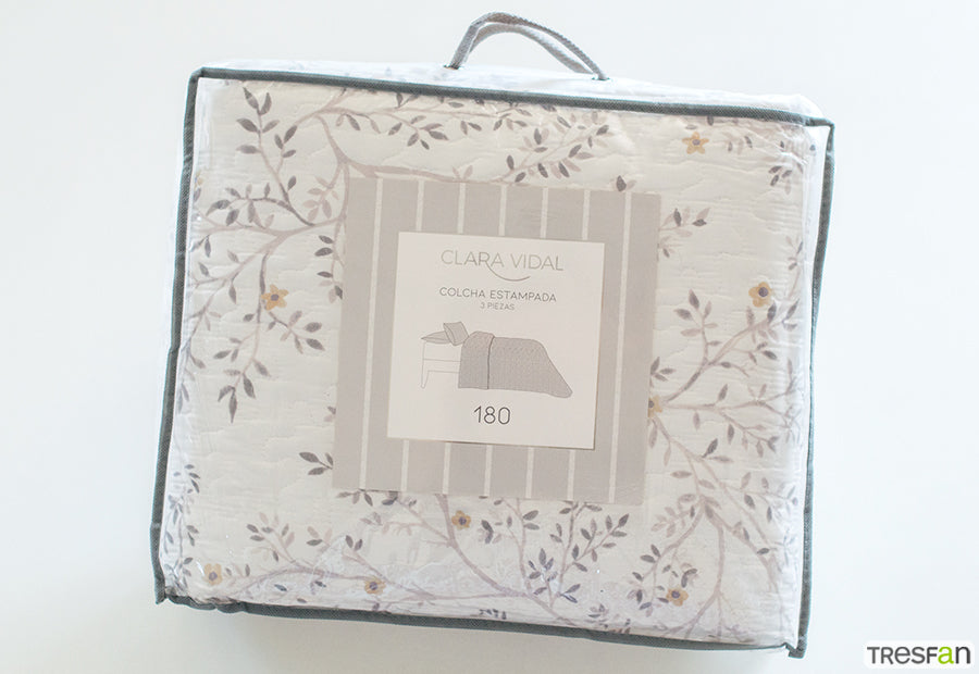 Colcha Bouti Cosida Reversible CLARA VIDAL Elsinor beige