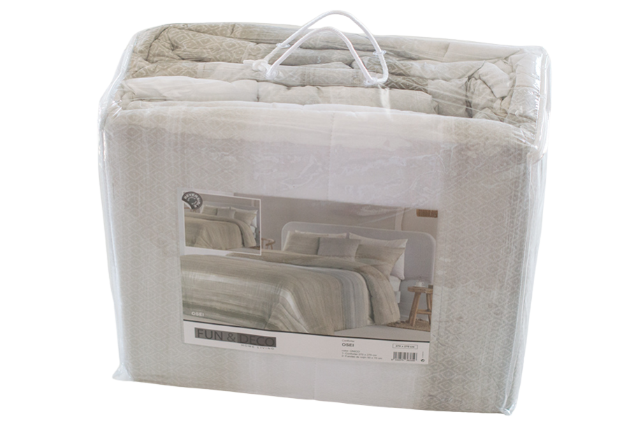 Edredón Comforter Reversible FUNDECO Estampado Osei