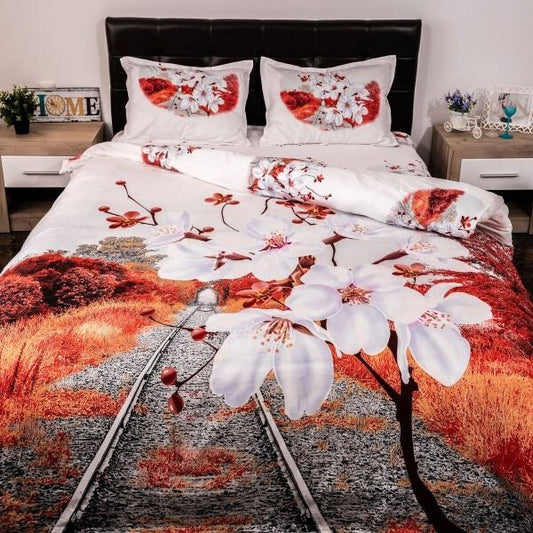 Duvet Cover 3D Print Flowers