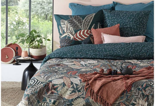 ATMOSPHERA Noami Reversible Cotton Duvet Cover