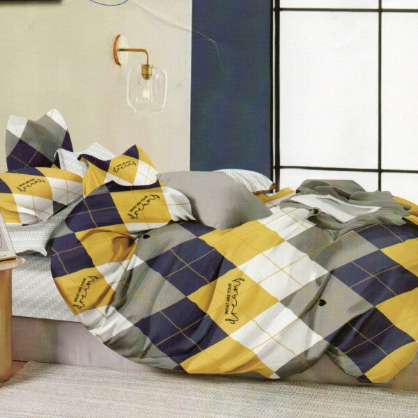 Checkered Duvet Cover 6 Pieces