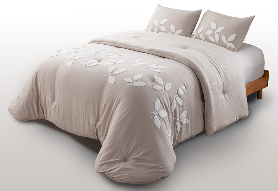 Colcha de invierno - Edredón Gaelan beige de Clara Vidal 400 gr.