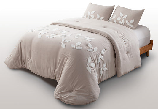 Colcha de invierno - Edredón Gaelan beige de Clara Vidal 400 gr.