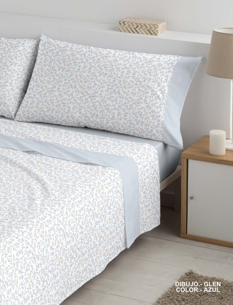 Parure de draps en tissu 241 Blanc/Gris BURRITO BLANCO