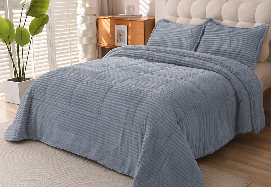 Edredón Conforter DN Sedalina/Sherpa Borreguito Alice color gris