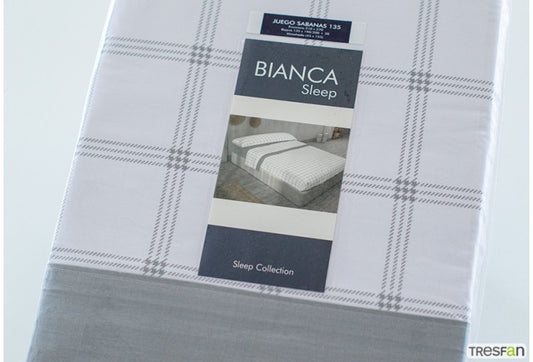 Juego de Sábana 30/27 Estampada BIANCA Harbour gris
