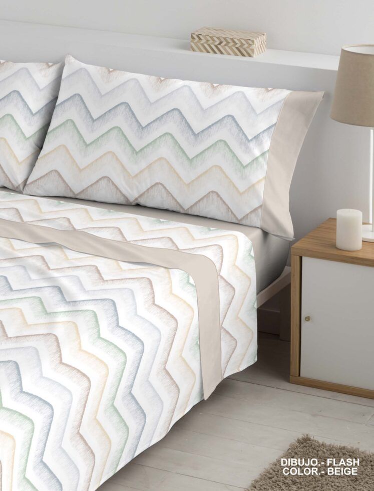 Parure de draps en tissu 241 Blanc/Gris BURRITO BLANCO