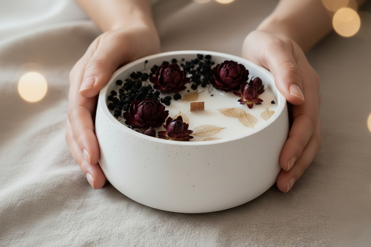 Medianoche en Flor – Vela XL con alma seductora