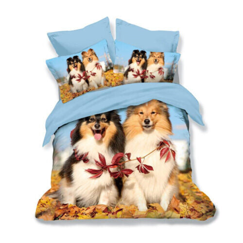 3D Dogs Bedding Set 6 Pieces