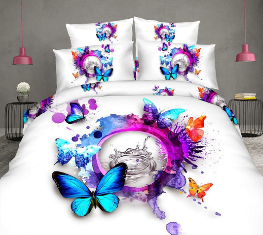 Butterfly Rainbow Duvet Cover