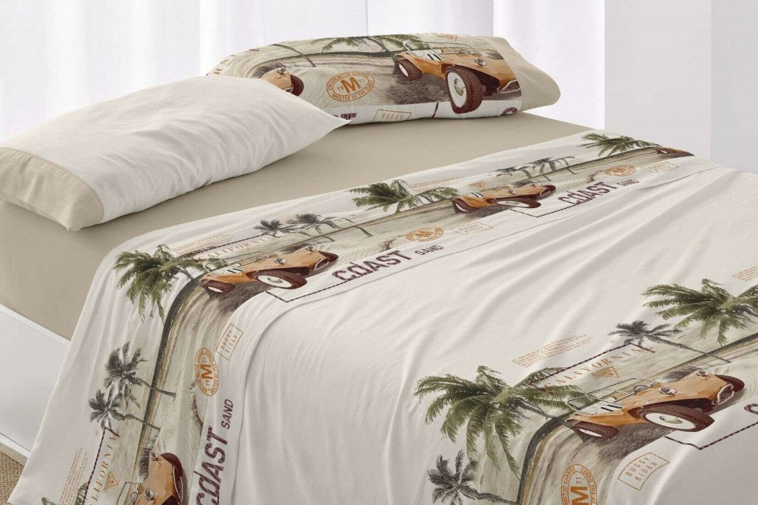 Parure de draps en tissu 241 Blanc/Gris BURRITO BLANCO