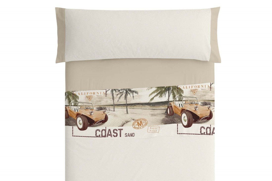 Parure de draps en tissu 241 Blanc/Gris BURRITO BLANCO